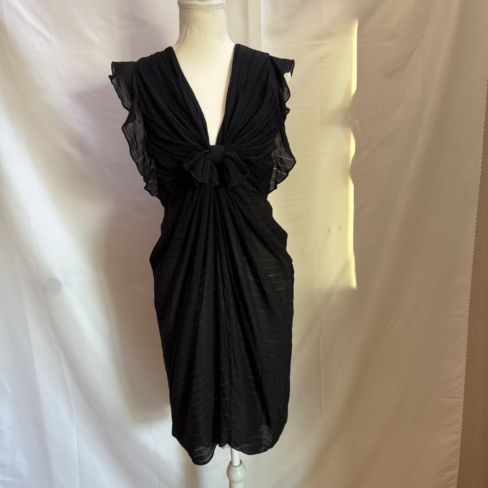 3.1 phillip lim ruffle cocktail dress 2010s silk crepe overlay Size 8